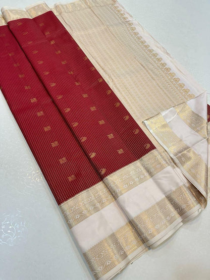 kanchipuram silk sarees-double border