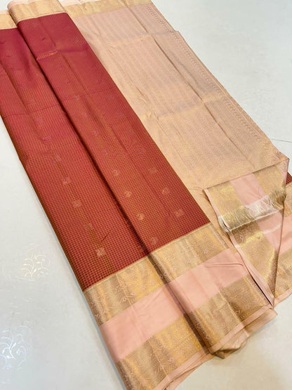 kanchipuram silk sarees-double border