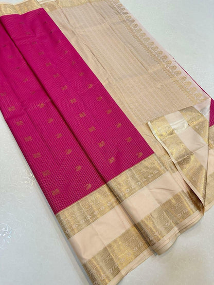 kanchipuram silk sarees-double border