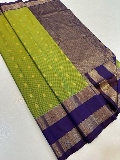 kanchipuram silk sarees-double border
